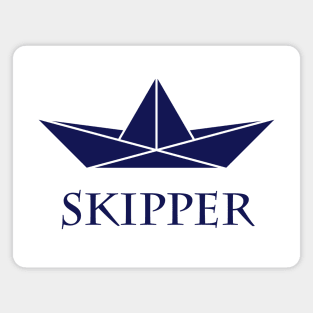 Skipper (Sea Captain / Paper Boat / Paper Ship / Navy) Magnet